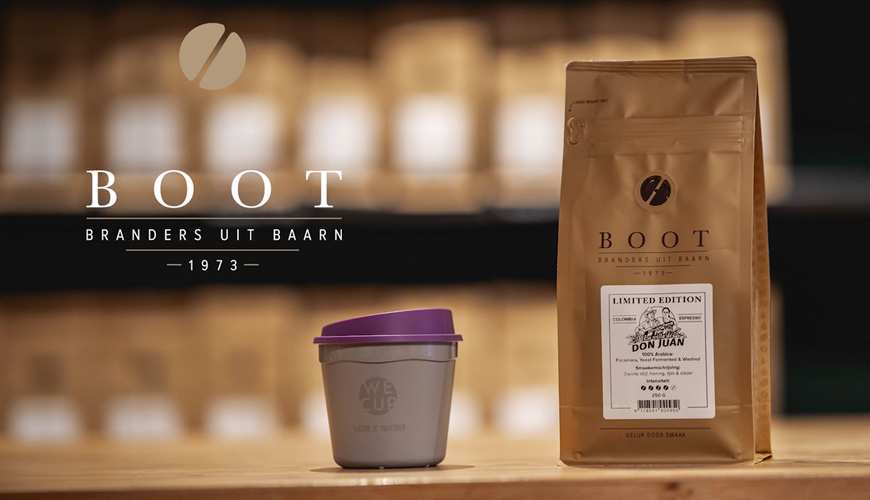 De BOOT Koffie winkel stapt over op het re-use syteem van wecup